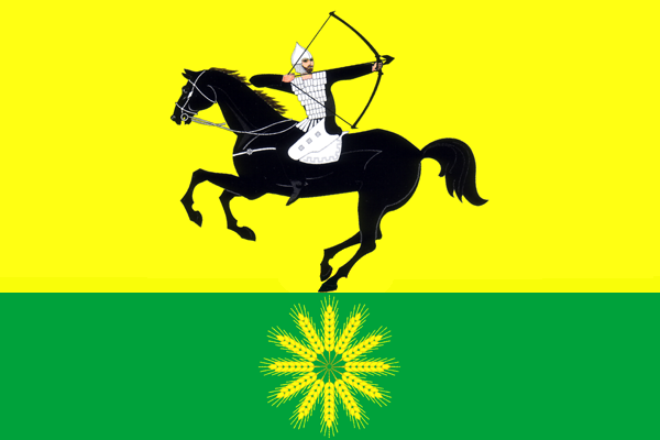 Flag of Tikhoretsk rayon Krasnodar krai